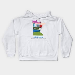 USA State of Minnesota Psalm 2:8 - My Inheritance and possession Kids Hoodie